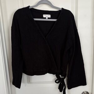 Madewell Black Wrap Blouse
